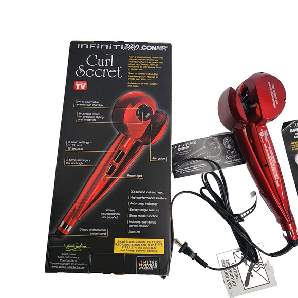 Conair Curl Secret Infiniti Pro Red Tourmaline Ceramic 2 Temps - NIB - Picture 2 of 6